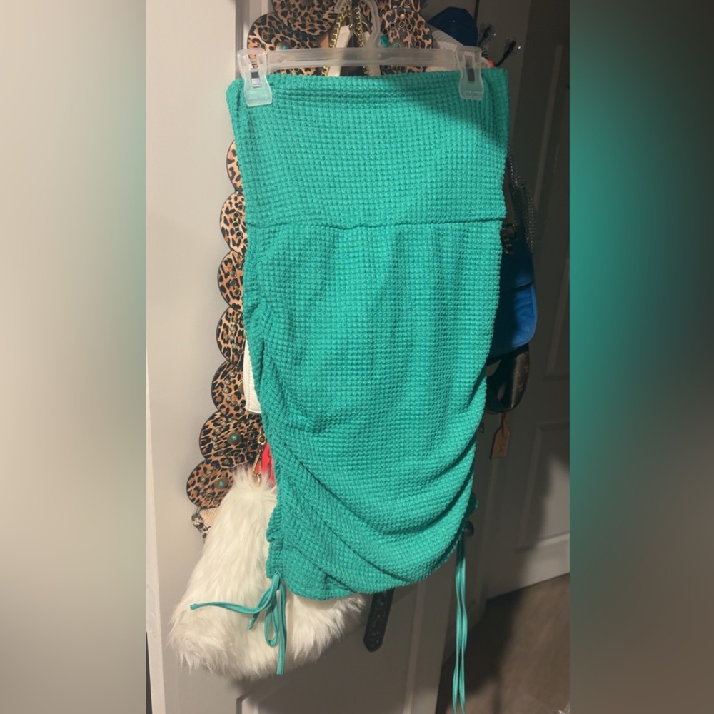 Green Textured dress medium